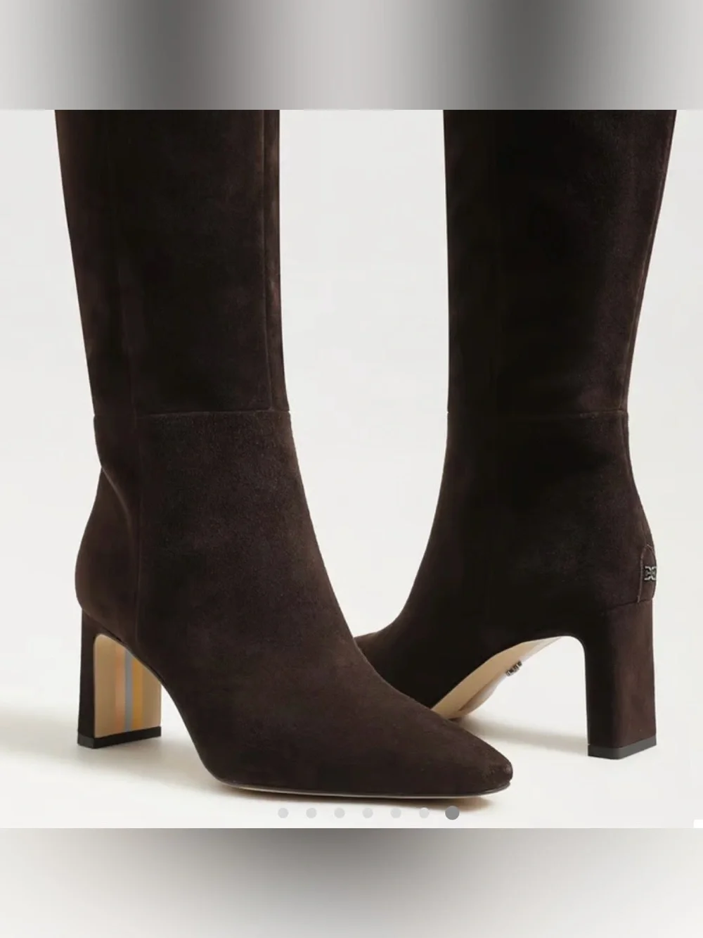 SAM EDELMAN Sylvia, Chocolate Suade Knee High Boots. Size- 7.5 M- NIB 🔥